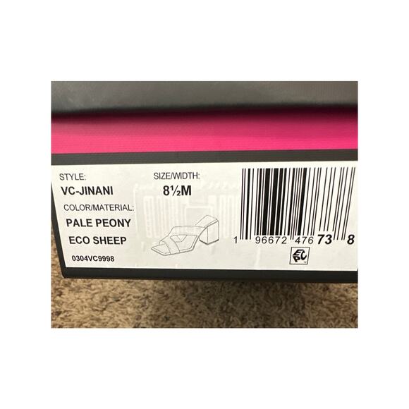 Vince Camuto Jinani Peony Pink Block Heel Sandals Size 8.5 New in box - Picture 7 of 7